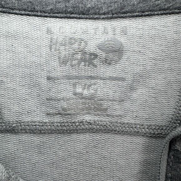 Mountain Hardwear 3/4 Zip Sweater Mens Large‎ Gray Cragger Lightweight Hiking - Picture 3 of 6